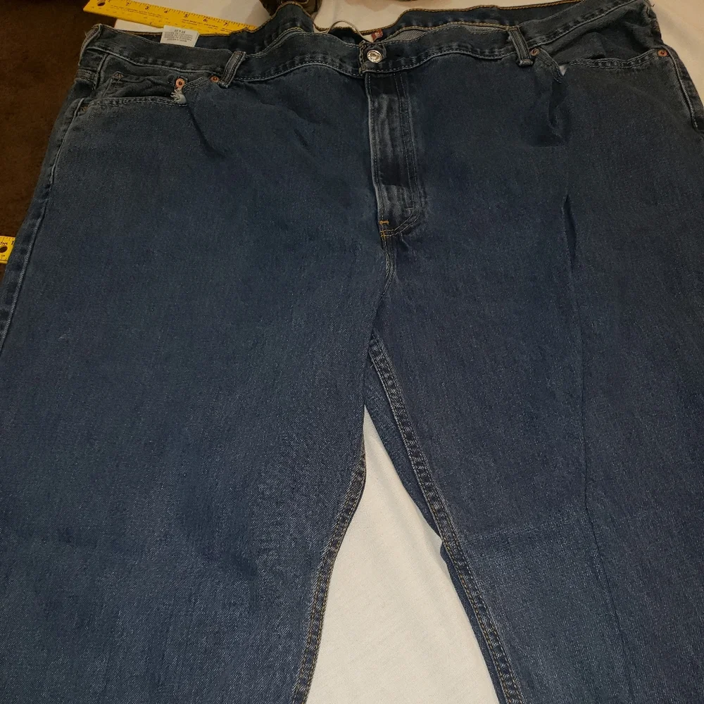 Levi's Blue Denim Jeans with Brown Leather Patch